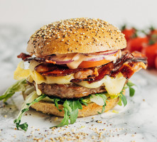 saftiger Burger - auch vegetarisch der vegan