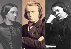 Das Ehepaar Schumann und Johannes Brahms